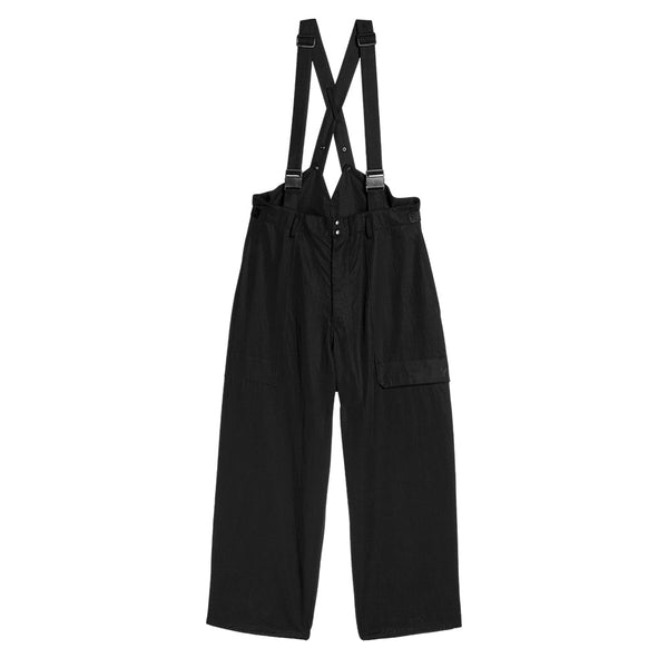 Y-3 WASHED TWILL SUSPENDER TROUSERS (MEN)