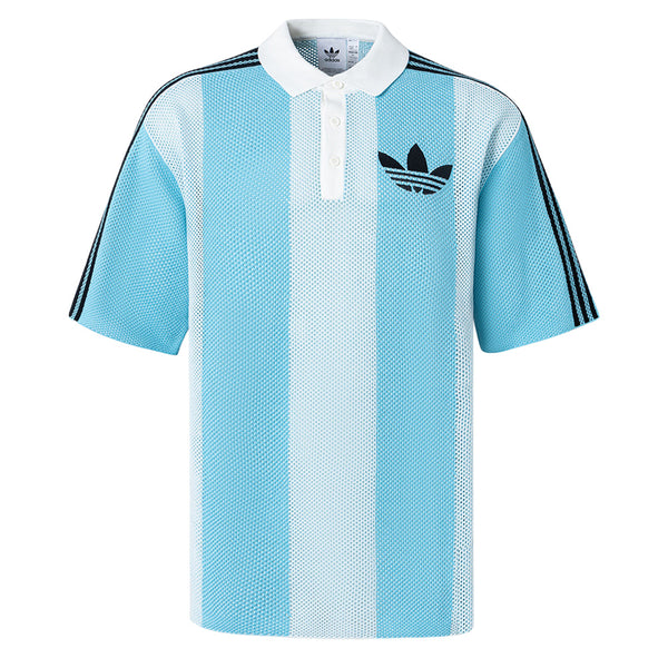 ADIDAS ORIGINALS BLOCKCORE SHORT SLEEVE KNIT POLO SHIRT