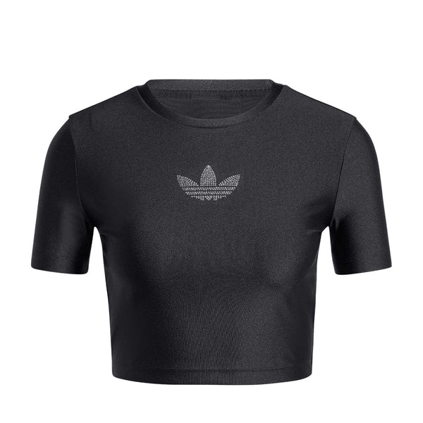 ADIDAS ORIGINALS RHINESTONE TREFOIL T-SHIRT