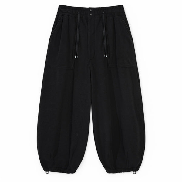 ANGLAN DOUBLE STRING FLEECE FATIGUE PANTS