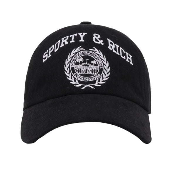 SPORTY & RICH UNISEX VARSITY CREST EMBROIDERED HAT