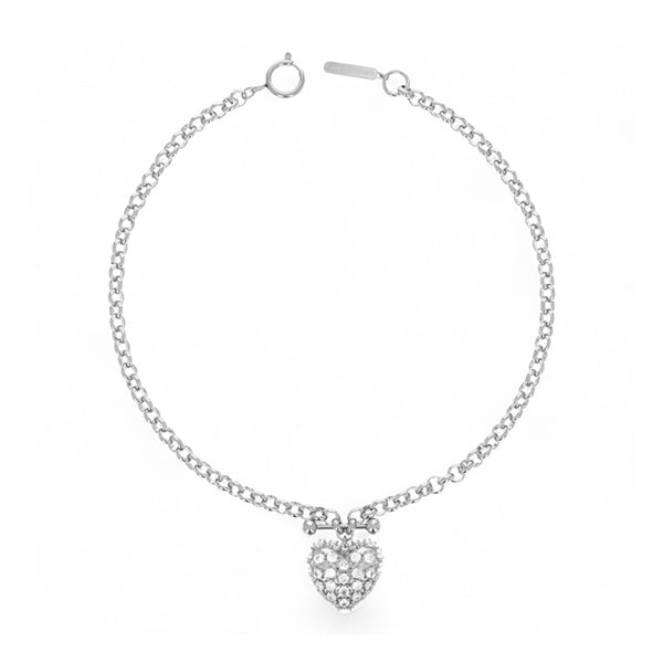 JUSTINE CLENQUET HEART CRYSTAL NECKLACE