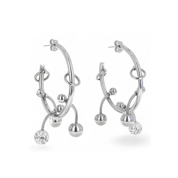 JUSTINE CLENQUET NEVE CRYSTAL EARRINGS