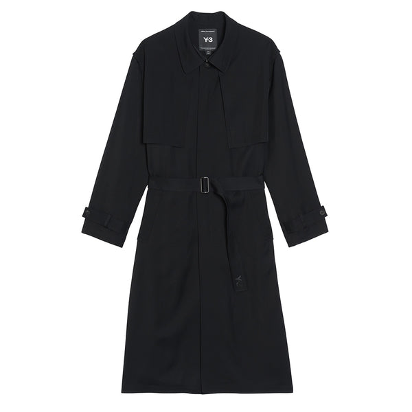 Y-3 RAYON TWILL COAT