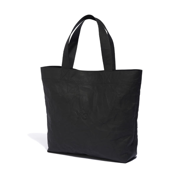 Y-3 LEATHER TOTE BAG