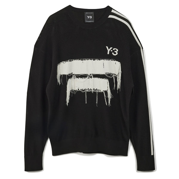 Y-3 GRAPHIC KNIT CREW SWEATSHIRT