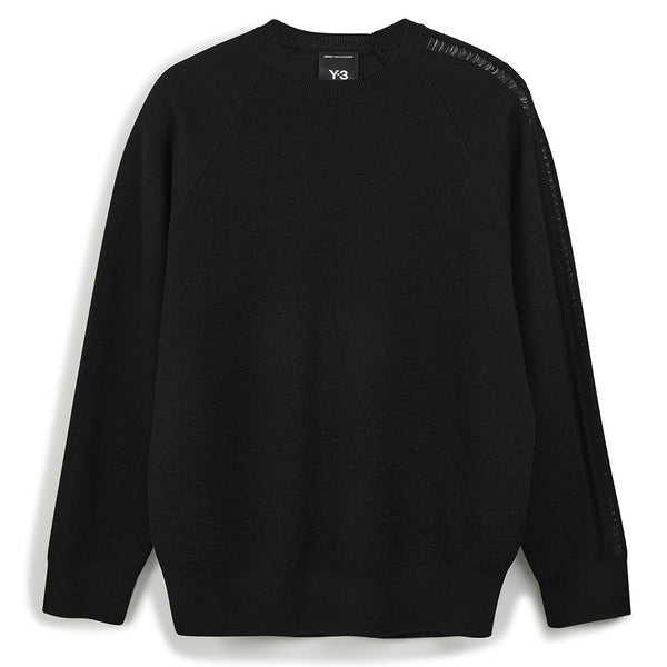 Y-3 LOGO KNIT CREW SWEATSHIRT