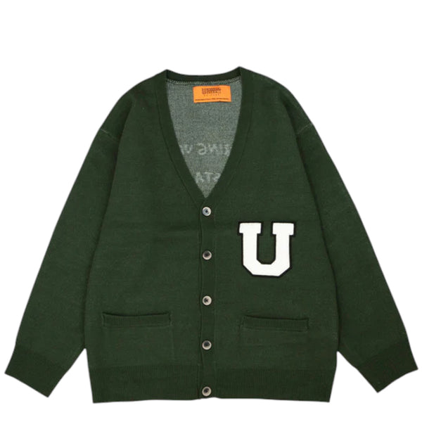 UNIVERSAL OVERALL KNIT CARDIGAN UOLOGO