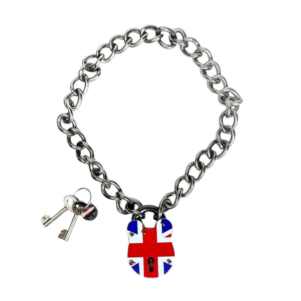 UNDERGROUND UNION JACK PADLOCK NECKLACE