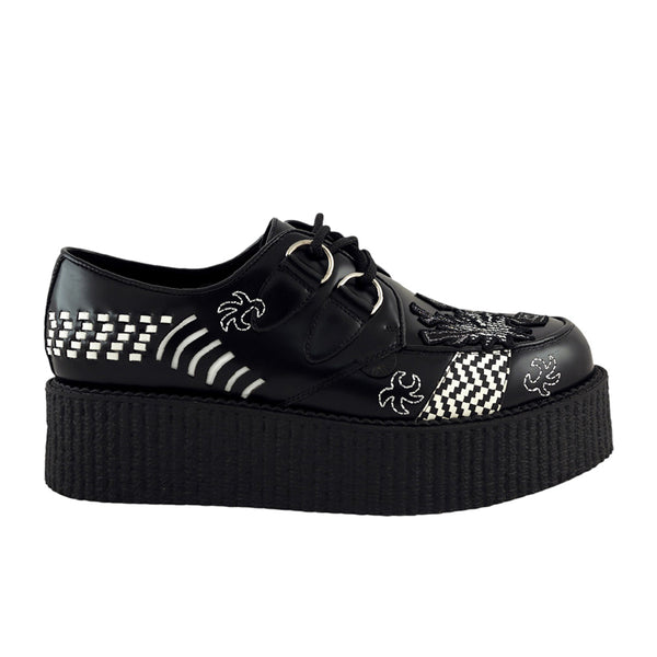 UNDERGROUND DRAGON CREEPERS - DOUBLE SOLE - WULFRUN - BLACK LEATHER