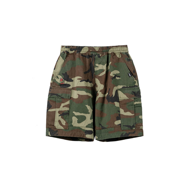 SPOONYARD UNISEX PRINTED WOVEN CARGO SHORTS CAMO