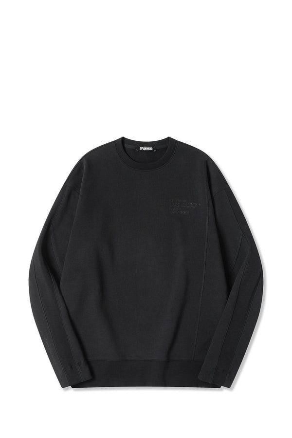 terry cut seam detail pullover